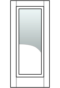 Дверь с декоративной вставкой стекла