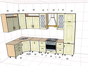 Фотография - готовые угловые кухни - просчитанные варианты.